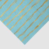 Turquoise Gold Glam Stripes Tissuepapier (Detail)