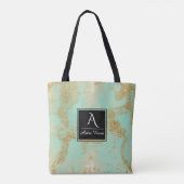 *~* Turquoise Gold Glitter Shabby Golden Draagtas (Achterkant)