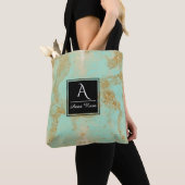 *~* Turquoise Gold Glitter Shabby Golden Draagtas (Dichtbij)