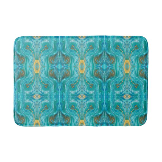  Turquoise Gold Marble  Badmat (Voorkant)
