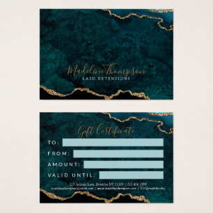 Turquoise Gold Parties scintillant Agate Business
