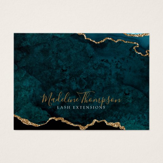 Turquoise Gold Parties scintillant Agate Business (Devant)