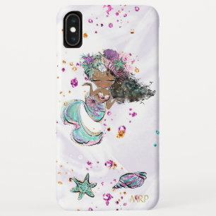 *~* Turquoise Gold Pink Glitter Mermaid iPhone XS Max Hoesje