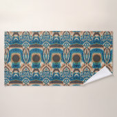 Turquoise Gold Sun Southwestern Art (Serviette de bain)