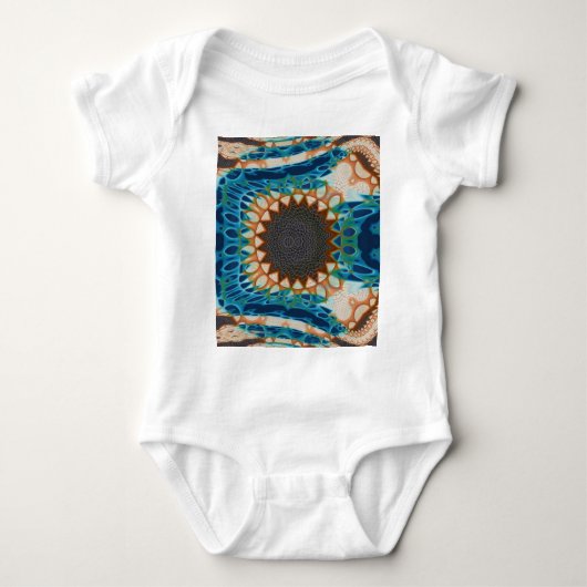 Turquoise Gold Sun Southwestern Art Romper (Voorkant)