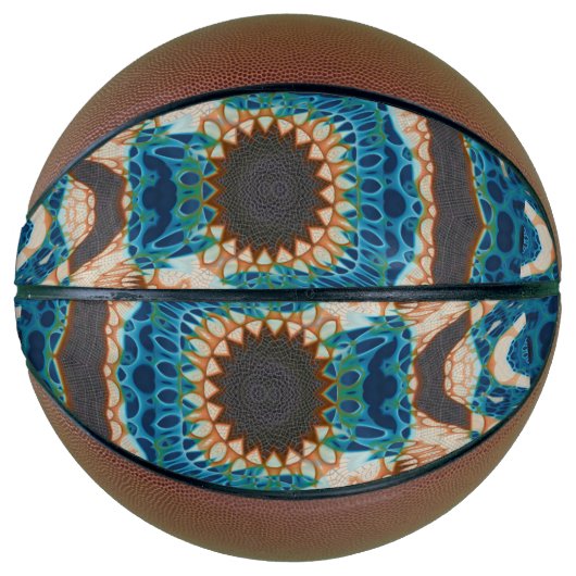 Turquoise Gold Sun Zuidwestelijke Kunst Basketbal (Voorkant)