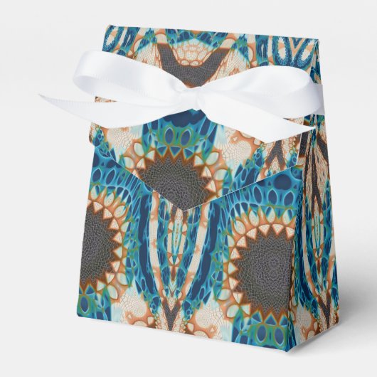 Turquoise Gold Sun Zuidwestelijke Kunst Bedankdoosjes (Voorkant Zijde)