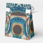 Turquoise Gold Sun Zuidwestelijke Kunst Bedankdoosjes (Achterkant)