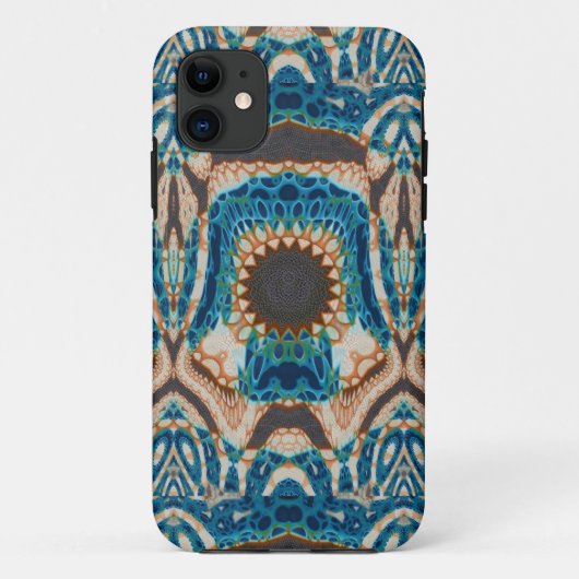 Turquoise Gold Sun Zuidwestelijke Kunst Case-Mate iPhone Case (Achterkant)
