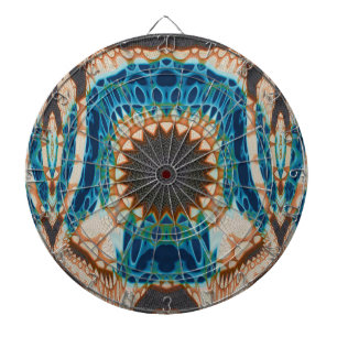 Turquoise Gold Sun Zuidwestelijke Kunst Dartbord