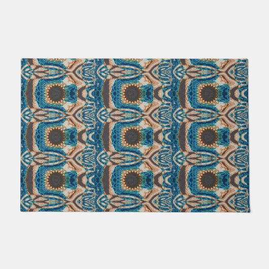 Turquoise Gold Sun Zuidwestelijke Kunst Deurmat (Voorkant)