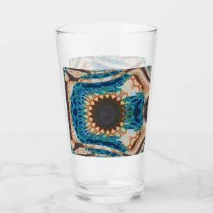 Turquoise Gold Sun Zuidwestelijke Kunst Glas