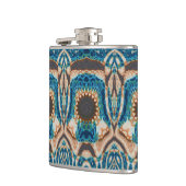 Turquoise Gold Sun Zuidwestelijke Kunst Heupfles (Links)