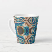 Turquoise Gold Sun Zuidwestelijke Kunst Latte Mok (Linkerhoek)