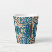 Turquoise Gold Sun Zuidwestelijke Kunst Latte Mok (Voorkant)