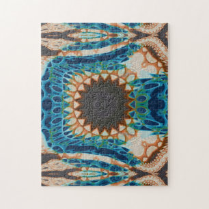 Turquoise Gold Sun Zuidwestelijke Kunst Legpuzzel