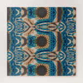 Turquoise Gold Sun Zuidwestelijke Kunst Legpuzzel (Horizontaal)