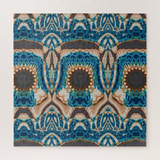 Turquoise Gold Sun Zuidwestelijke Kunst Legpuzzel (Verticaal)