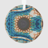 Turquoise Gold Sun Zuidwestelijke Kunst Ornament (achterkant)