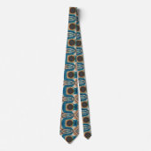 Turquoise Gold Sun Zuidwestelijke Kunst Stropdas (Voorkant)