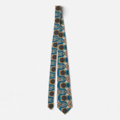 Turquoise Gold Sun Zuidwestelijke Kunst Stropdas (Achterkant)