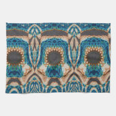 Turquoise Gold Sun Zuidwestelijke Kunst Theedoek (Horizontaal)