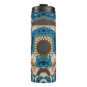 Turquoise Gold Sun Zuidwestelijke Kunst Thermosbeker
