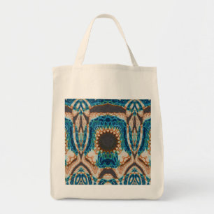 Turquoise Gold Sun Zuidwestelijke Kunst Tote Bag