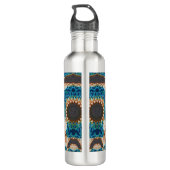 Turquoise Gold Sun Zuidwestelijke Kunst Waterfles (Achterkant)