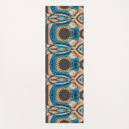 Turquoise Gold Sun Zuidwestelijke Kunst Yogamat (Voorkant)