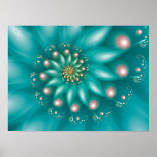 Turquoise Golf Poster