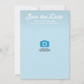 Turquoise golven Volledige foto Opslaan de datum K Save The Date (Voorkant)