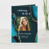 Turquoise & Gouden Orde van de Dienst Gevouwen Pro Programma (Voorkant)