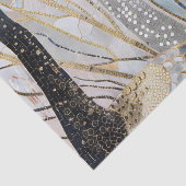 Turquoise Gouden Witte Peacocks Tissuepapier (Detail)