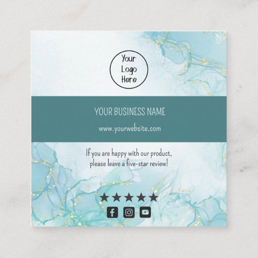 Turquoise gradient brillant taux carte de visite m (Dos)