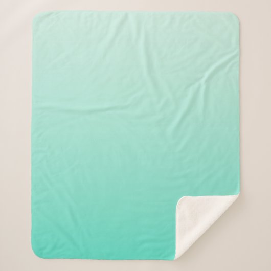 Turquoise Gradient Sherpa Deken (Voorkant)