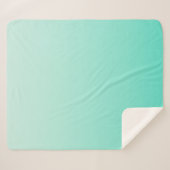 Turquoise Gradient Sherpa Deken (Voorkant (horizontaal))