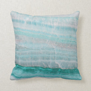 Turquoise Granite Stone Layered Wave Print Kussen