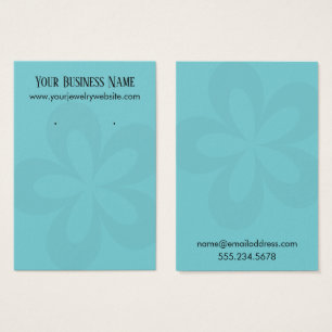 Turquoise Graphic Flower 1 Earring Holder Display
