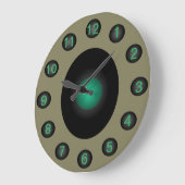 Turquoise Gray Modern Home Designer Contemmodern Grote Klok (Hoek)