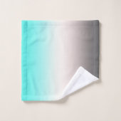 Turquoise gray Ombre Bad Handdoek (Wasdoekje)