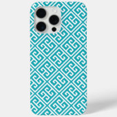 Turquoise Greek Key Pattern Case-Mate iPhone Case (Achterkant)