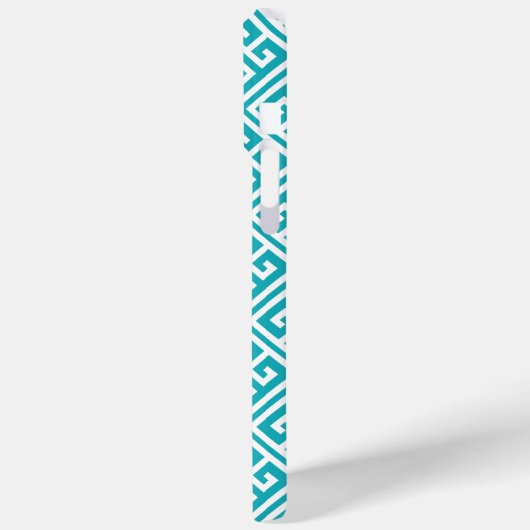 Turquoise Greek Key Pattern Case-Mate iPhone Case (Achterkant / Links)