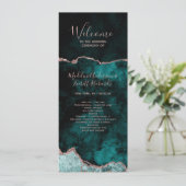 Turquoise Green Agate Ordre des services Programme (Debout devant)