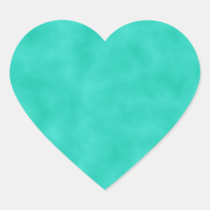 Turquoise Green-Blue Marbleized Hart Sticker