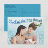 Turquoise Green Blue Photo Briefkaart (Voorkant / Achterkant)