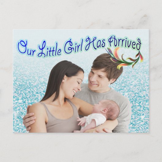 Turquoise Green Blue Photo Briefkaart (Voorkant)