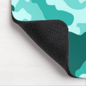Turquoise Green Camo Mousepad Muismat (Hoek)