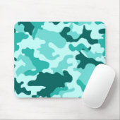 Turquoise Green Camo Mousepad Muismat (Met muis)