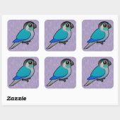 Turquoise Green-cheeked Conure Vierkante Sticker (Vel)